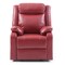 Contemporary Home Living Solid Upholstered Reclining Accent Chair with Padded Arms - 40" - Red